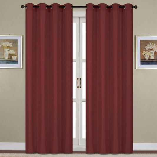 Cortina Home Accents Leonor Con Aros 54" x 90" - Rojo oscuro