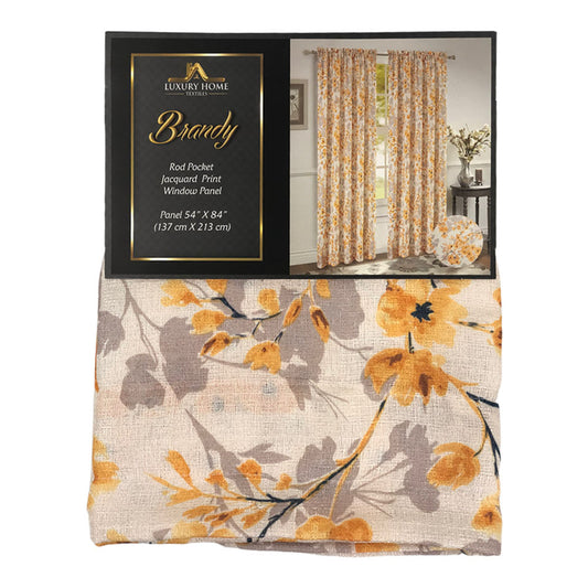 Cortina Luxury Brandy Rod Pocket 54 x 84 - Naranja Claro