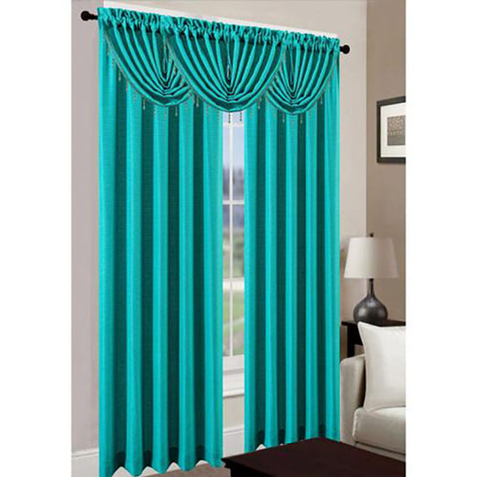 Cortina Luxury Leah Rodpocket 54" x 84" - Aguamarina oscuro