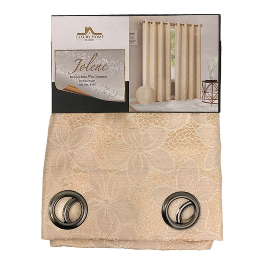 Cortina Jolene Luxury Con Aros 54" x 84" - Trigo