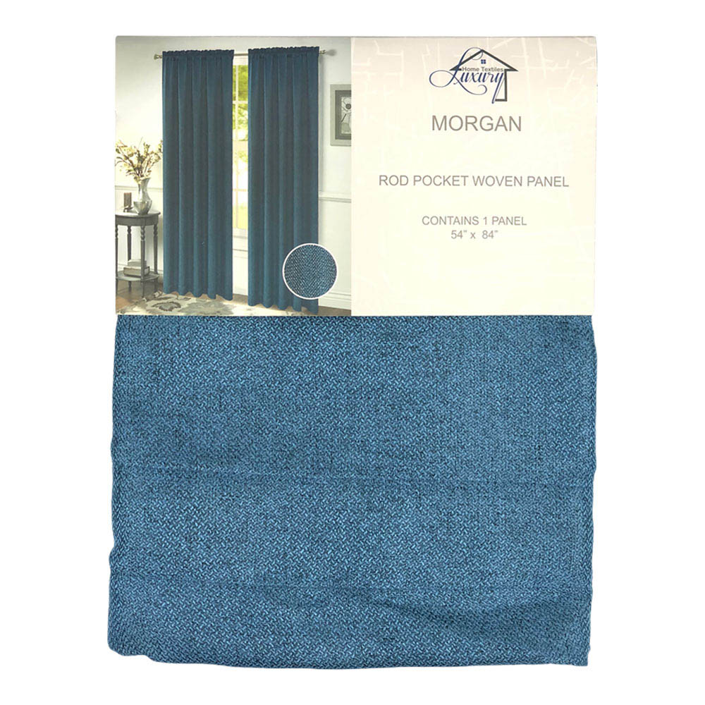 Cortina Luxury Morgan Rod Pocket 54" x 84" - Azul Marino