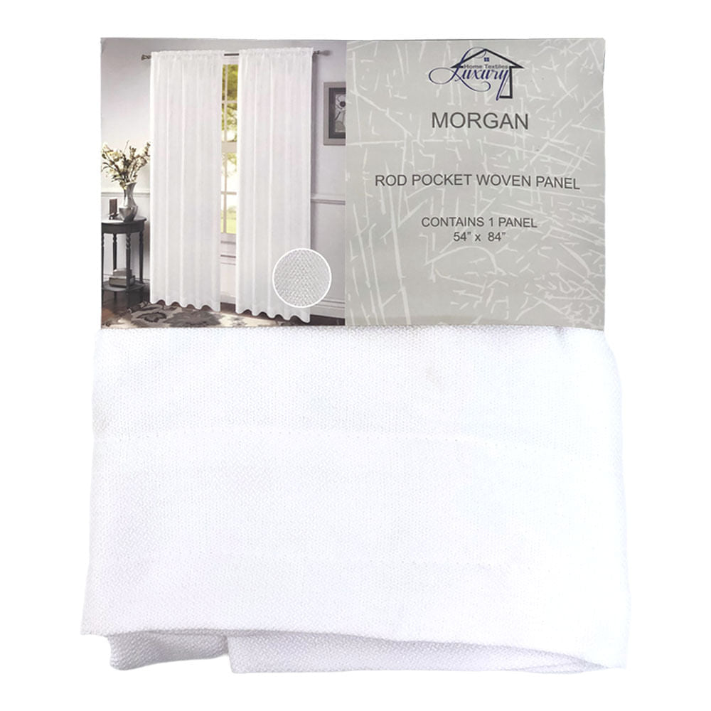 Cortina Luxury Morgan Rod Pocket 54" x 84" - Blanco