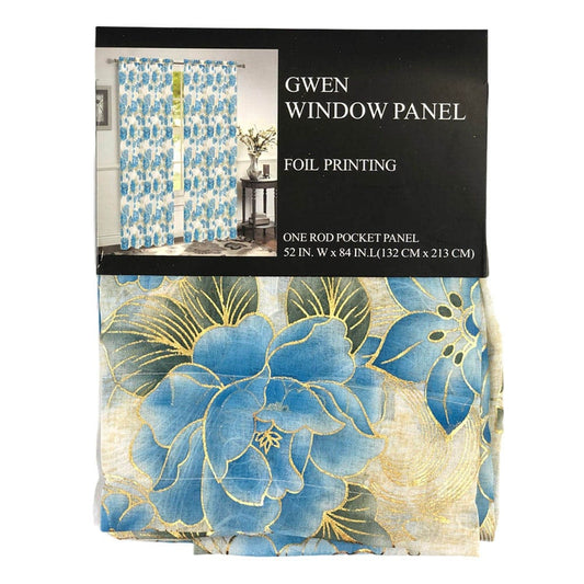 Cortina Luxury Gwen Rod Pocket 54" x 84" - Azul claro