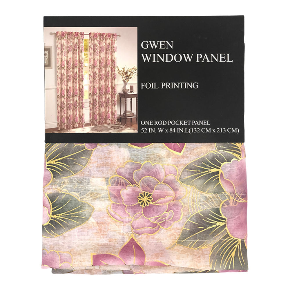 Cortina Luxury Gwen Rod Pocket 54 x 84 - Rosa