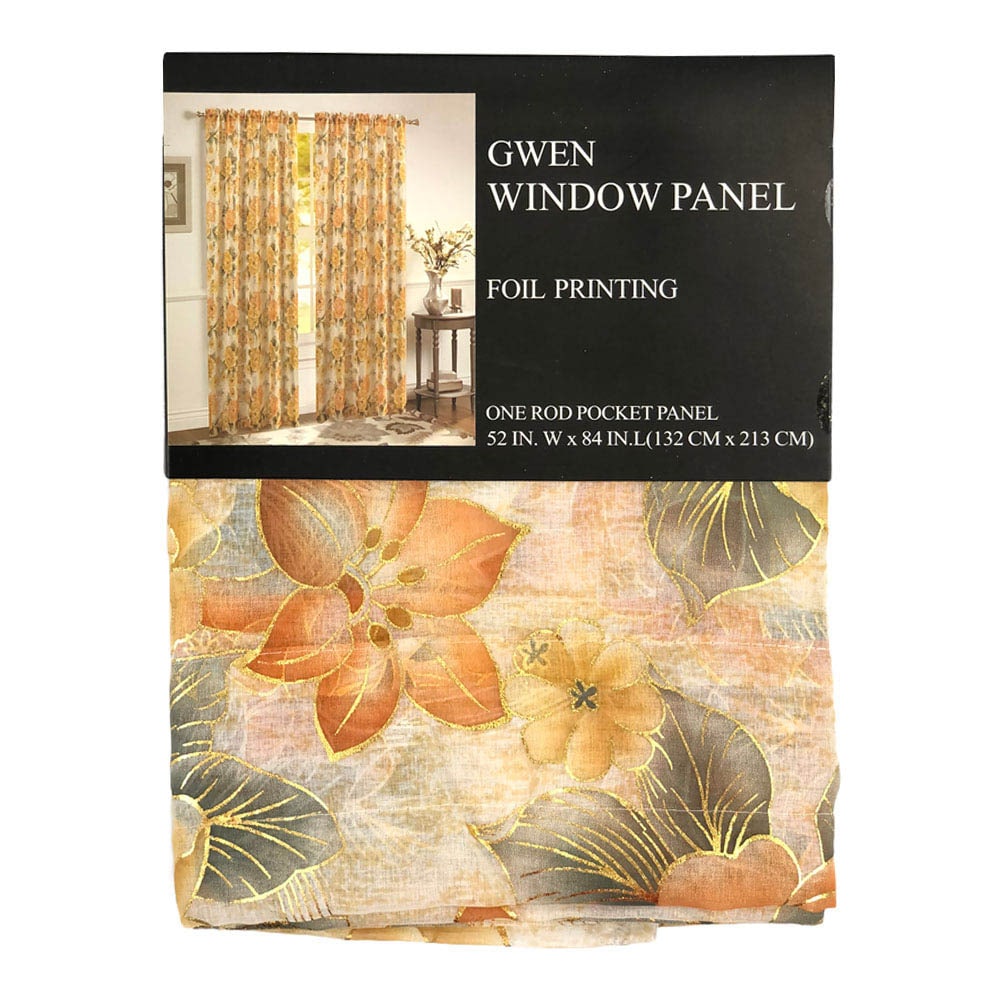 Cortina Luxury Gwen Rod Pocket 54" x 84" - Mostaza