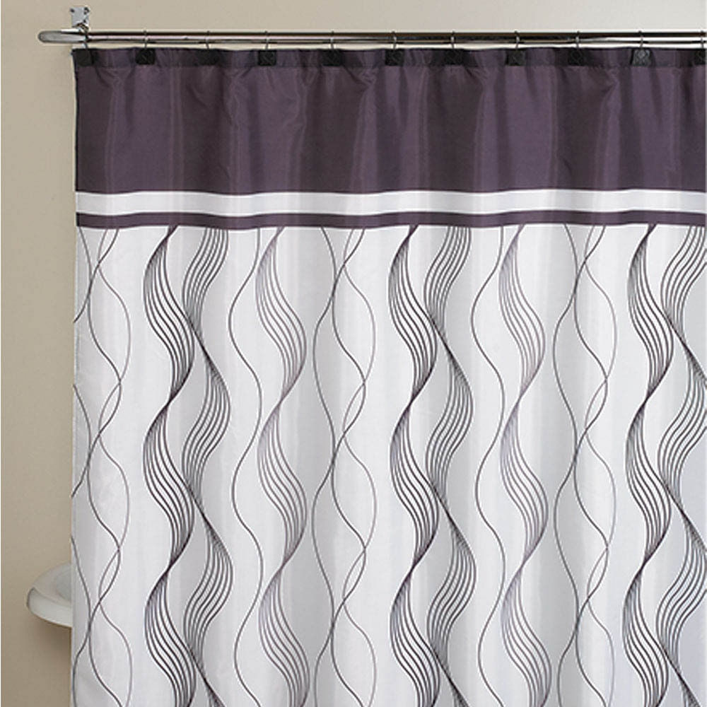 Cortina Para Baño Victoria Classics de Tela Con Ganchos