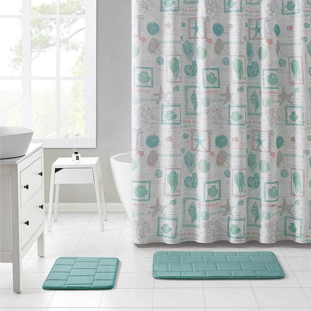 Cortina Para Baño Victoria Classics Aquarelle de Tela 70" x 72"