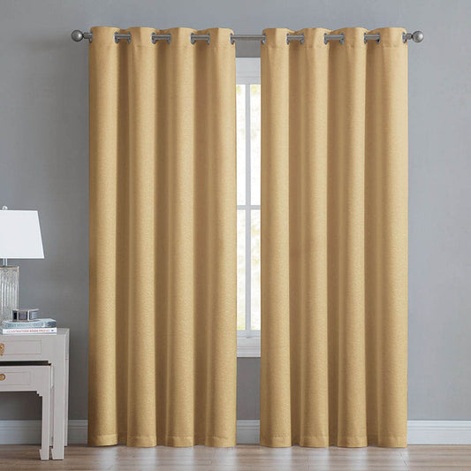 Cortina Victoria Classics Angela Blackout Con Aros 52" x 90" - Dorado Oscuro