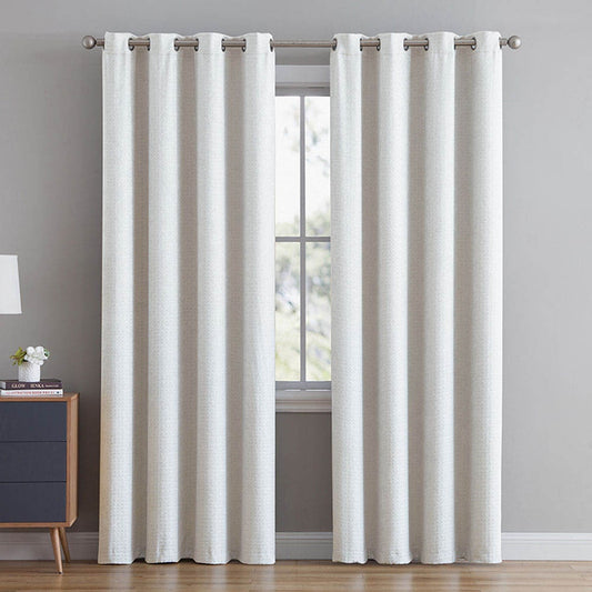 Cortina Victoria Classics Bethany Blackout Con Aros 52" x 90" - Marfil