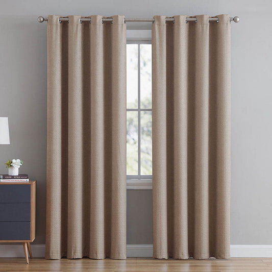 Cortina Victoria Classics Bethany Blackout Con Aros 52" x 90" - Dorado Oscuro