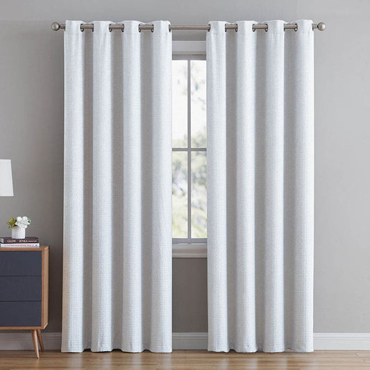 Cortina Victoria Classics Bethany Blackout Con Aros 52" x 90" - Blanco