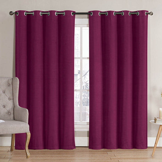Cortina Victoria Classics Neil Blackout Con Aros 52" x 90" - Rojo Vino