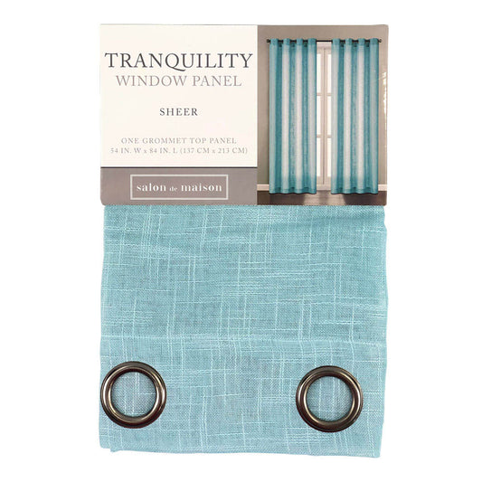 Cortina Regal Home Tranquility Con Aros 54" x 84" - Azul claro