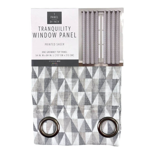 Cortina Regal Home Tranquility Con Aros 54" x 84" - Gris Claro