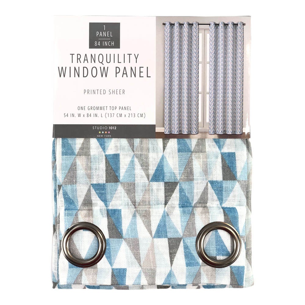 Cortina Regal Home Tranquility Con Aros 54" x 84" - Azul claro