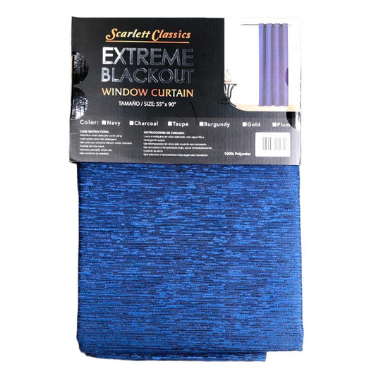 Cortina Scarlett Classic Extreme Blackout 55" x 90" - Azul Marino
