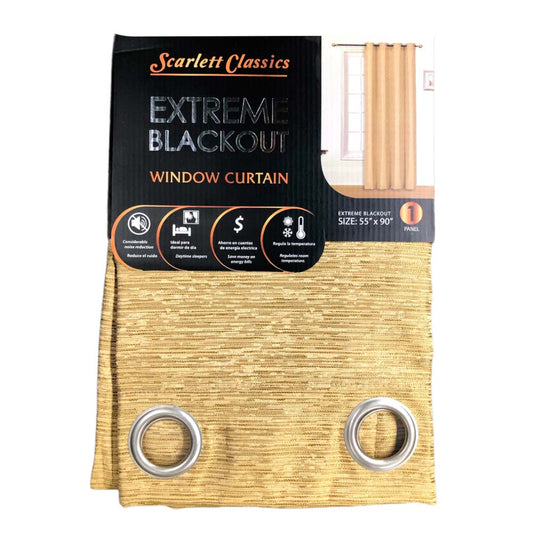 Cortina Scarlett Classic Extreme Blackout 55" x 90" - Dorado