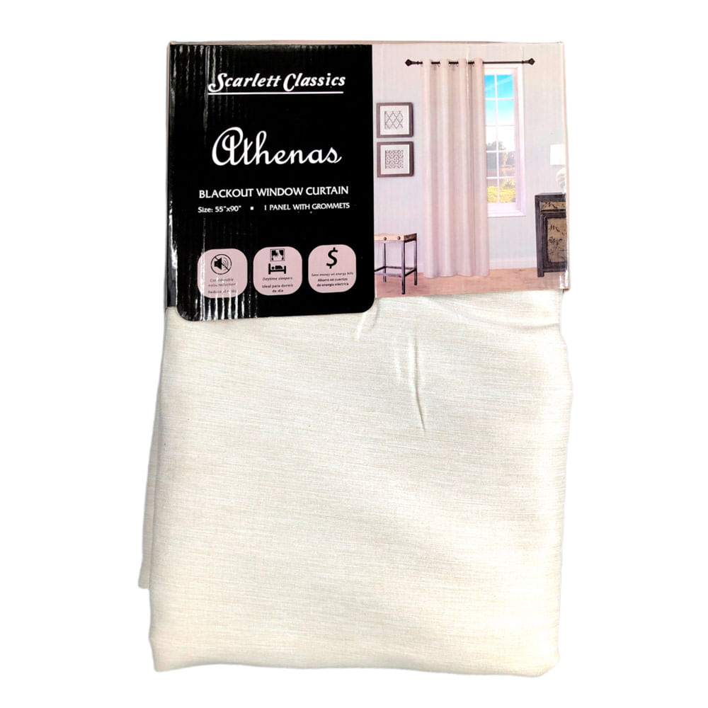 Cortina Scarlett Classic Athenas Blackout 55" x 90" - Beige