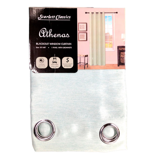 Cortina Scarlett Classic Athenas Blackout 55" x 90" - Verde claro