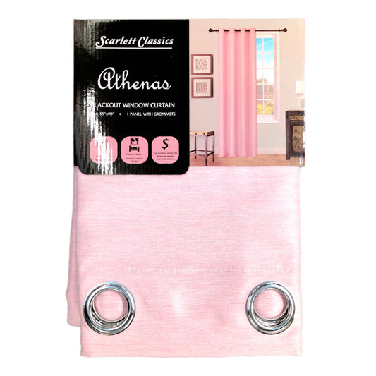 Cortina Scarlett Classic Athenas Blackout 55" x 90" - Rosa claro