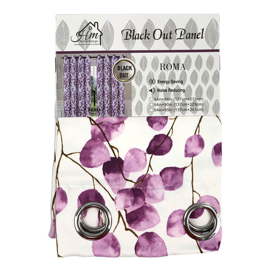 Cortina Home Desing Roma con Aros 54" x 84" - Lila