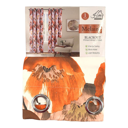 Cortina Home Desing Melain Blackout con Aros 54" x 90" - Naranja