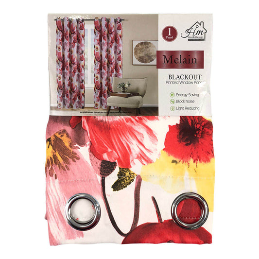 Cortina Home Desing Melain Blackout con Aros 54" x 90" - Rojo