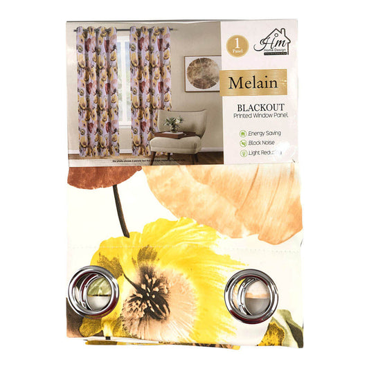 Cortina Home Desing Melain Blackout con Aros 54" x 90" - Amarillo claro