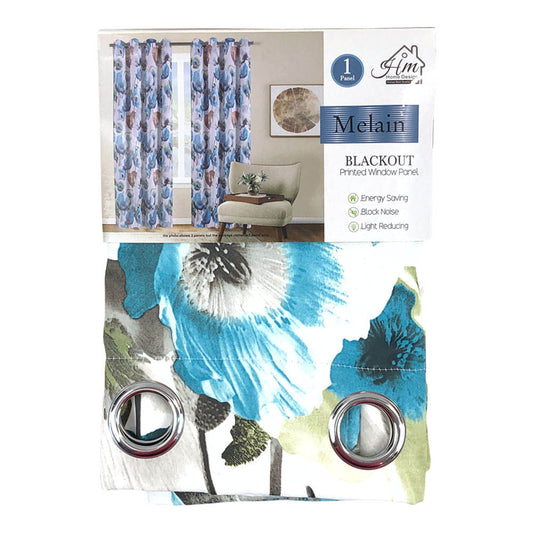 Cortina Home Desing Melain Blackout con Aros 54" x 90" - Azul claro