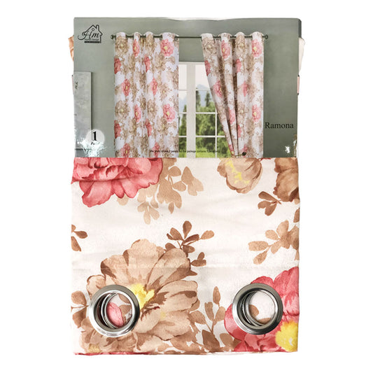 Cortina Home Design Ramona Con Aros 54" x 84" - Coral oscuro