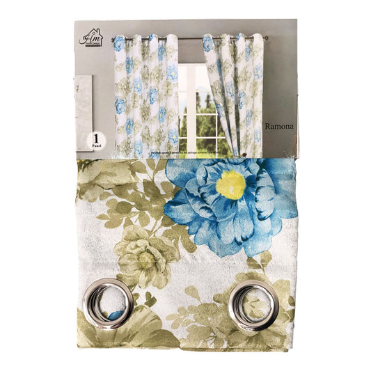 Cortina Home Design Ramona Con Aros 54" x 84" - Azul Cielo