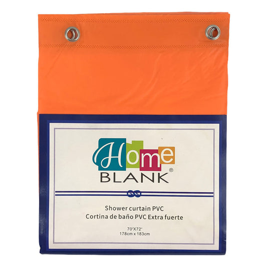Cortina Para Baño Crystal Bath de Peva 70" x 72" - Naranja