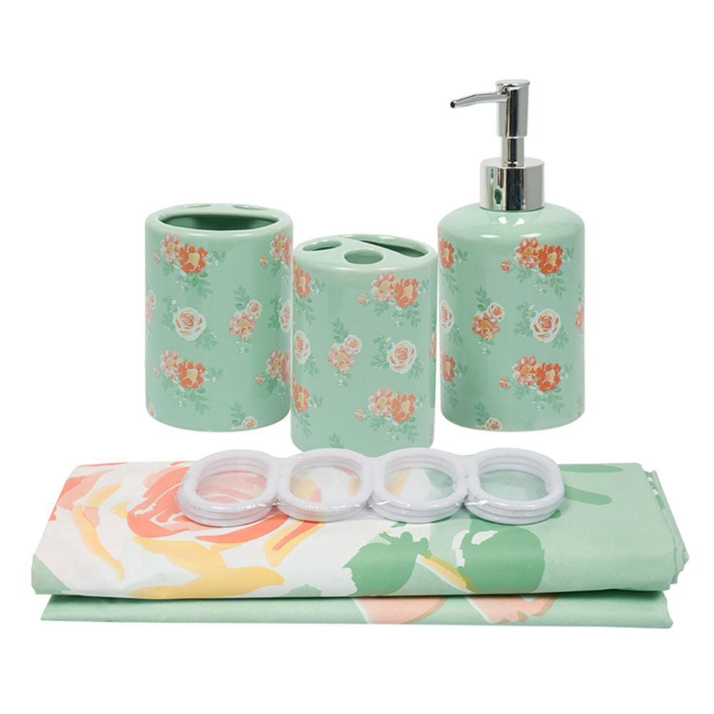 Accesorios Para Baño Four Seasons Con Cortina de 16 Piezas