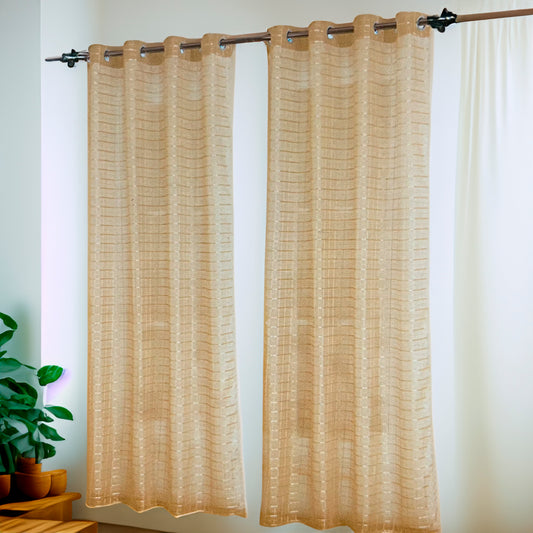 Cortina Lima Peach 54” X 84” C/Aros Home Elegance