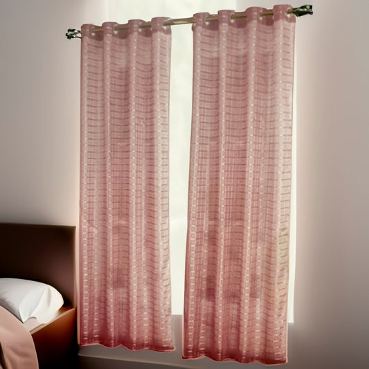 Cortina Lima Blush 54” X 84” C/Aros Home Elegance