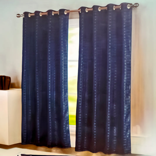 Cortina Lima Navy 54” X 84” C/Aros Home Elegance