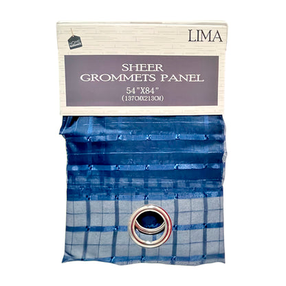 Cortina Lima Navy 54” X 84” C/Aros Home Elegance