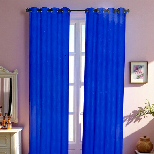 Cortina Amanda Lord Club Home Azul 54” X 84” Blackout C/Aros
