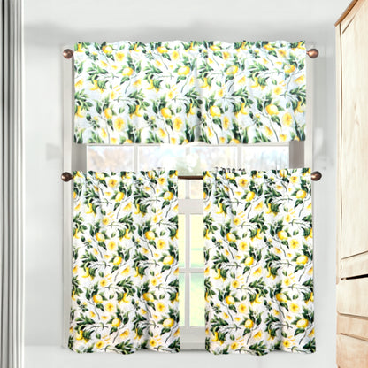 Cortina Para Cocina Lemon Home Elegance de 3 Piezas - Estampada