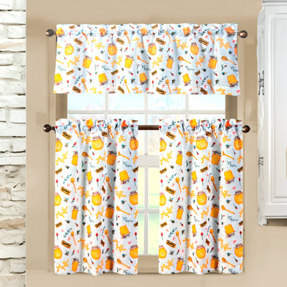 Cortina Para Cocina / Honey / Home Elegance /3 Piezas / Estampada