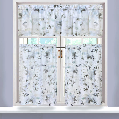 Cortina de Cocina Oliver Regal Home 56" x 36" / 3 Piezas / Estampada - Gris