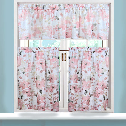 Cortina de Cocina Oliver Regal Home 56" x 36" / 3 Piezas / Estampada - Rose