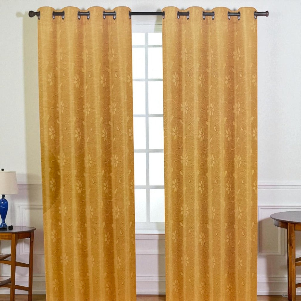 Cortina Pekin 54” X 84” Gold C/Aros Home Elegance