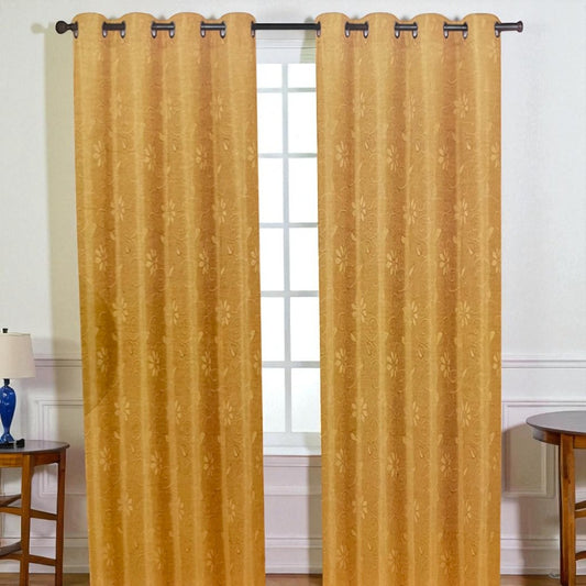 Cortina Pekin 54” X 84” Gold C/Aros Home Elegance