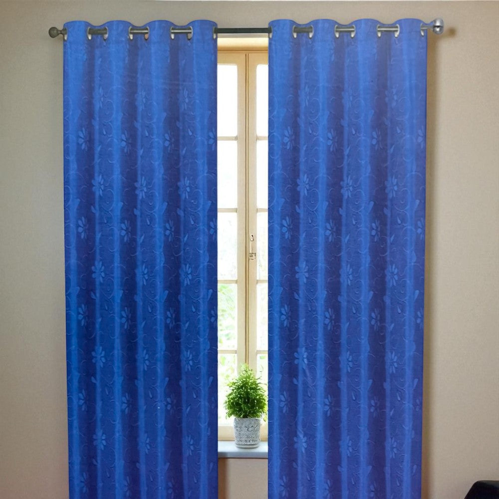Cortina Pekin 54” X 84” Azul C/Aros Home Elegance