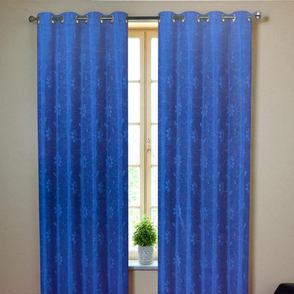 Cortina Pekin 54” X 84” Azul C/Aros Home Elegance
