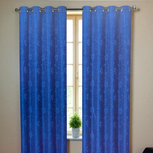 Cortina Pekin 54” X 84” Azul C/Aros Home Elegance