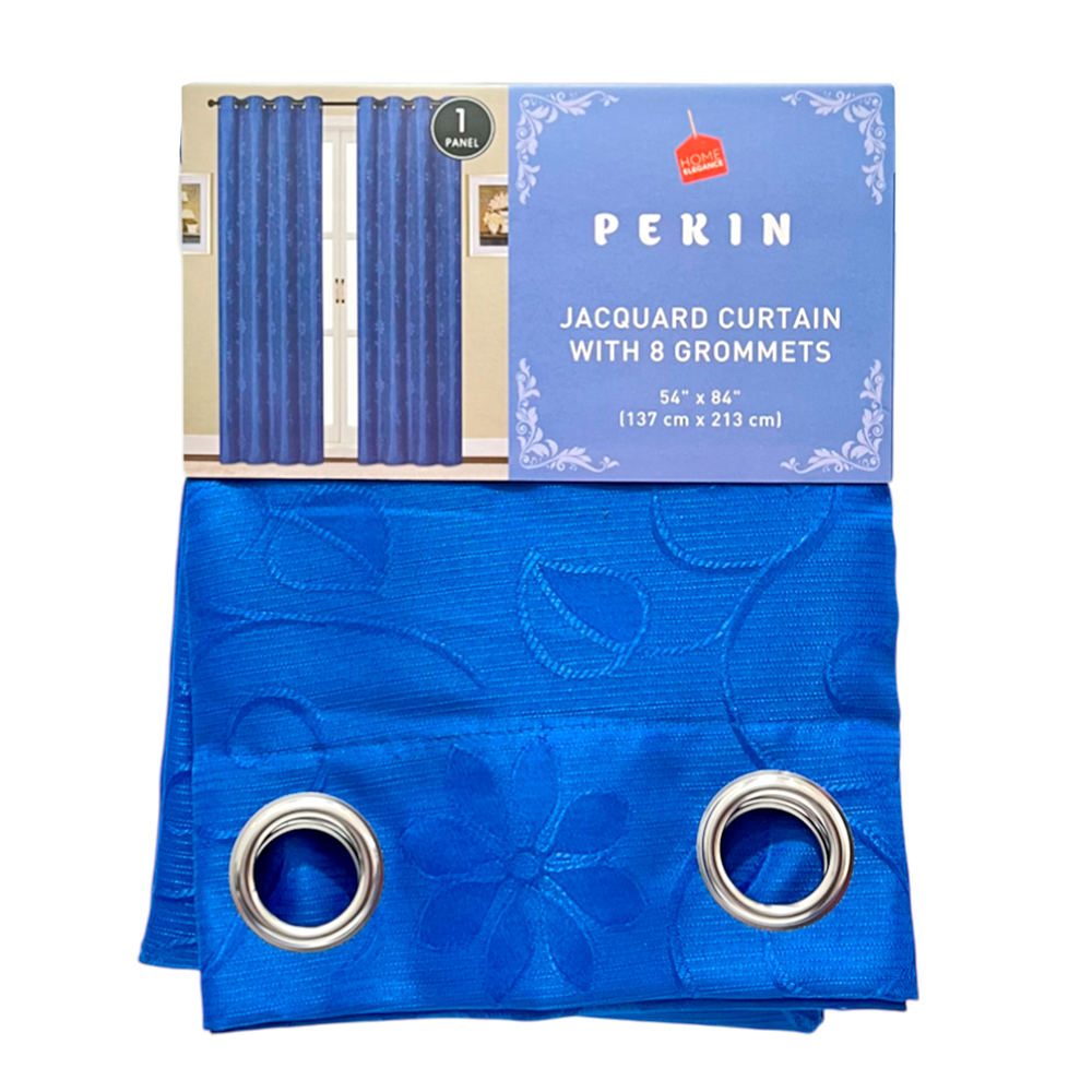 Cortina Pekin 54” X 84” Azul C/Aros Home Elegance