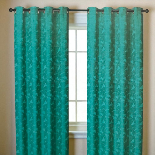 Cortina Rosario 54” X 84” Turquesa C/Aros Home Elegance