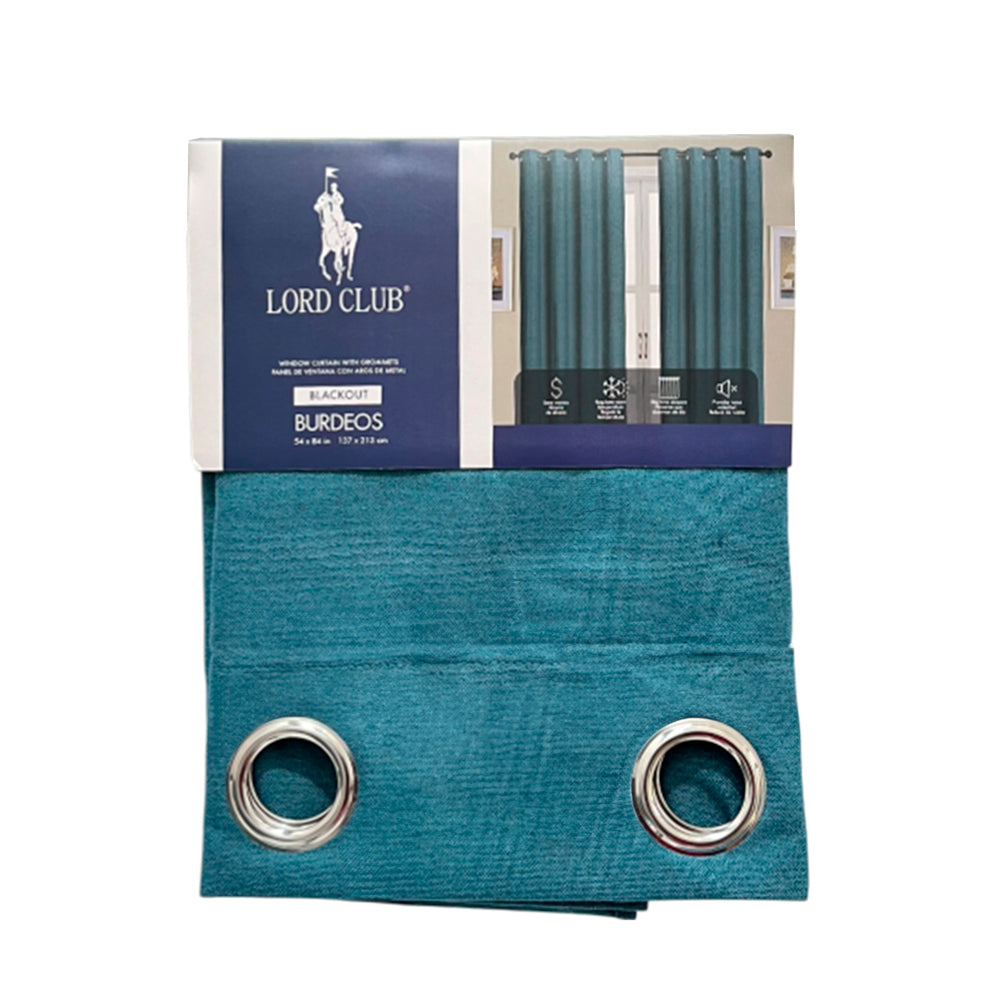Cortina Burdeos 54” X 84” Blackout Teal Lord Club